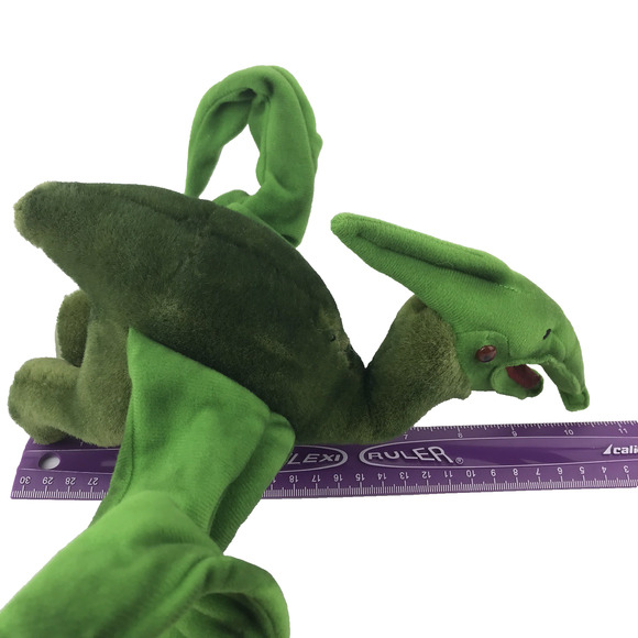 Vintage Gund Pterandon 10” Green Plush Jurassic Dinosaur Stuffed Animal w/ Tag - Picture 14 of 14